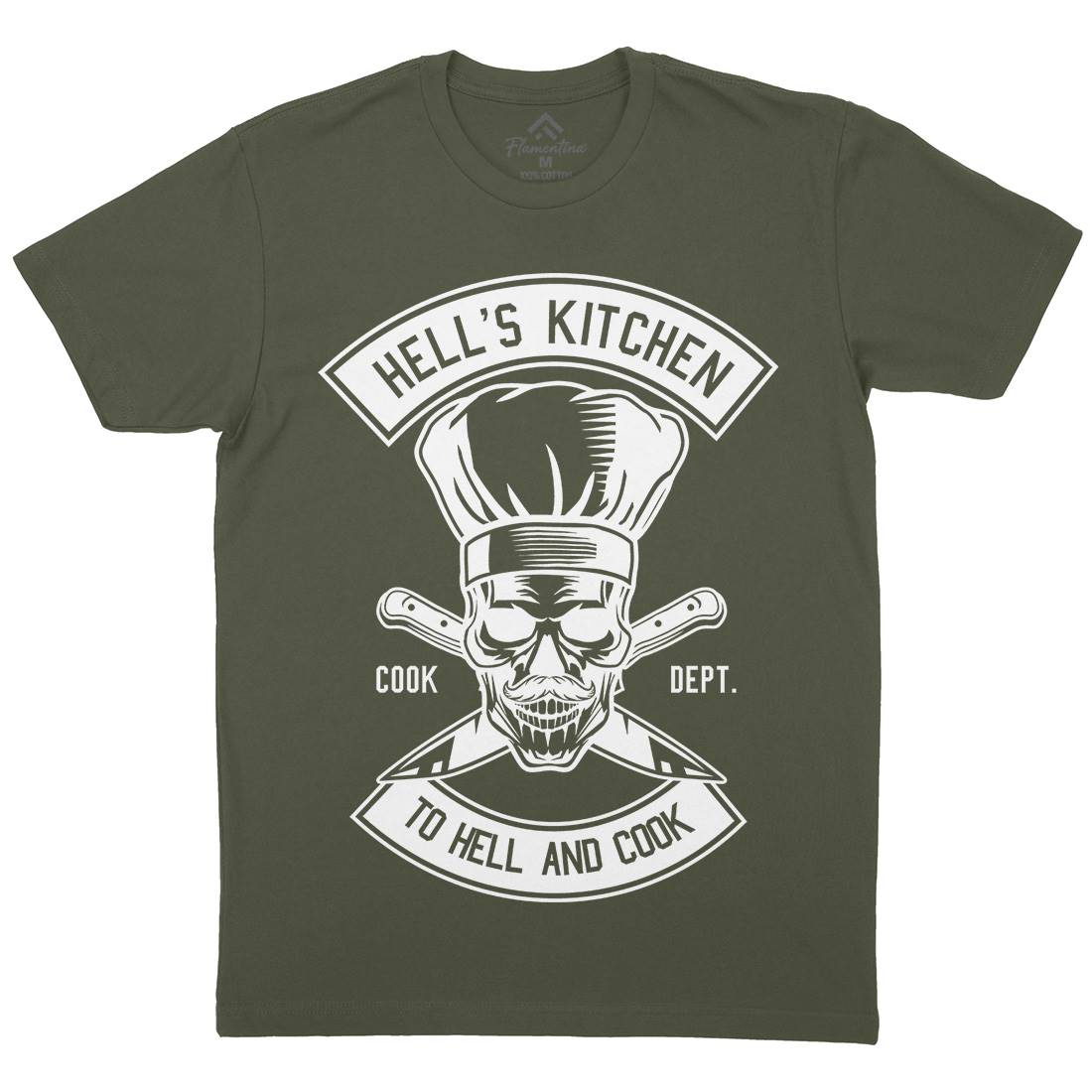 Kitchen Hell Mens Organic Crew Neck T-Shirt Food B555