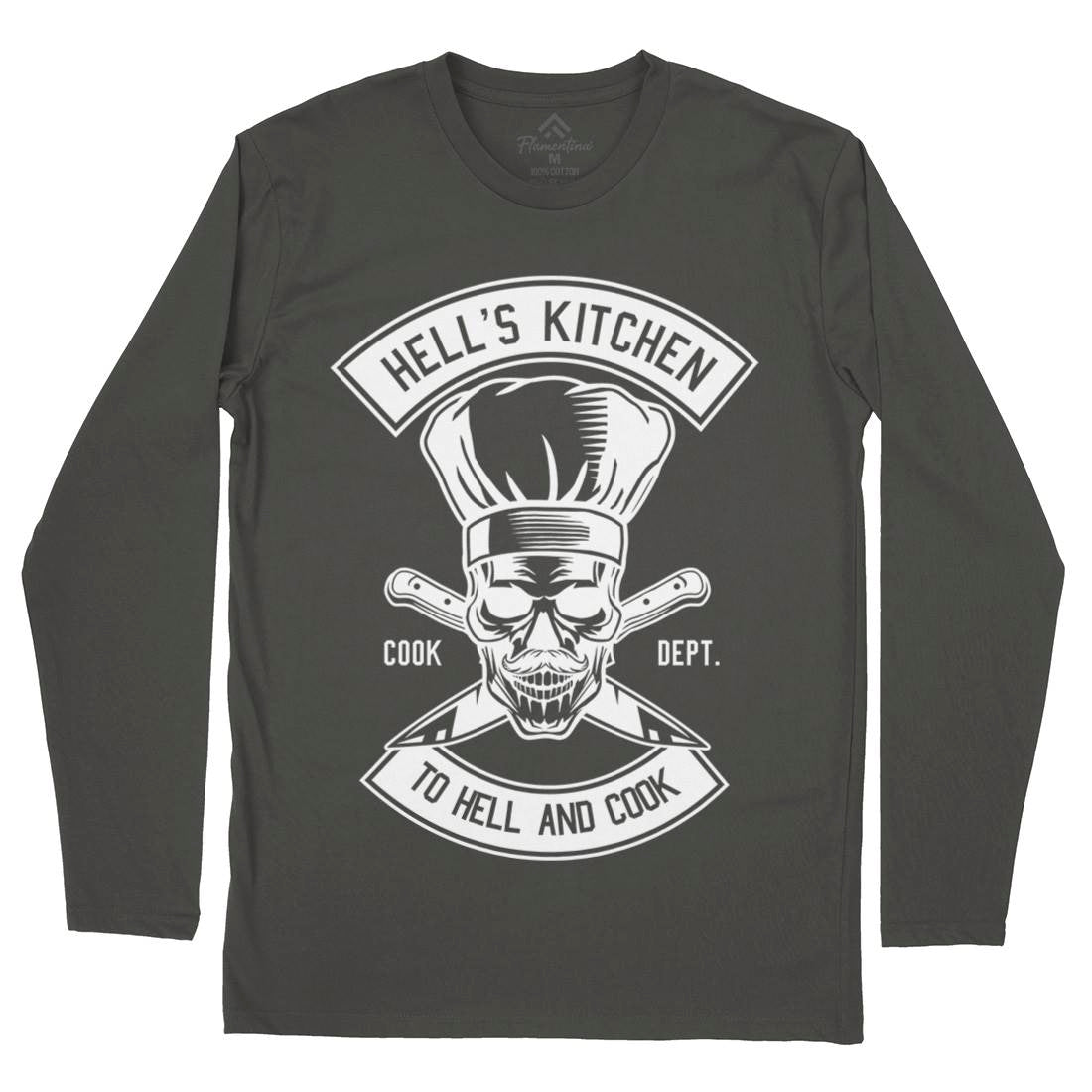 Kitchen Hell Mens Long Sleeve T-Shirt Food B555