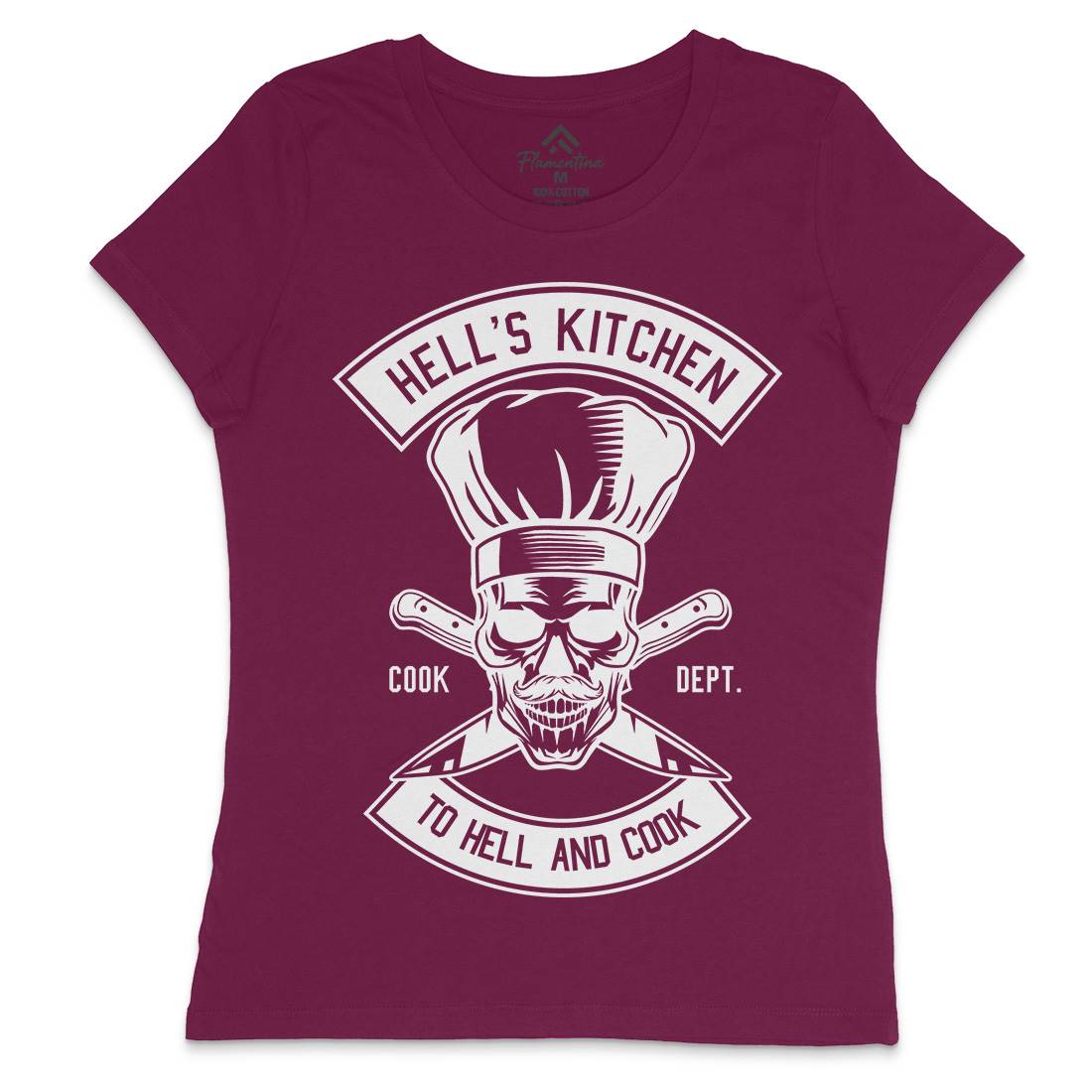 Kitchen Hell Womens Crew Neck T-Shirt Food B555