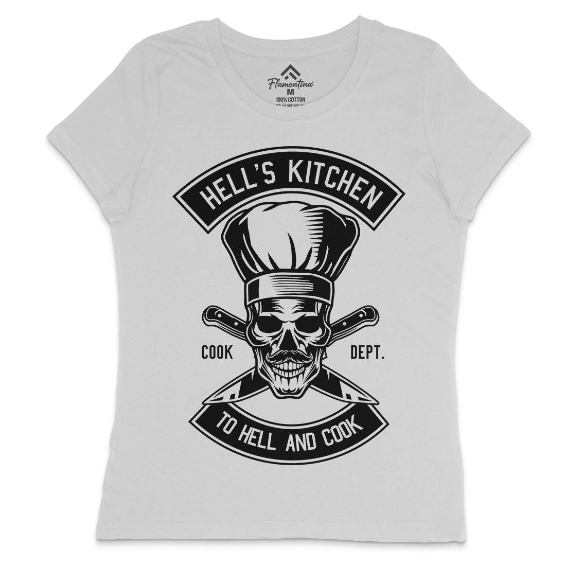 Kitchen Hell Womens Crew Neck T-Shirt Food B555
