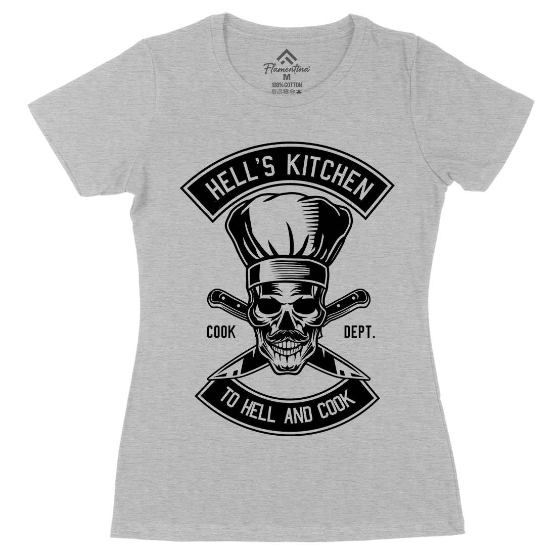 Kitchen Hell Womens Organic Crew Neck T-Shirt Food B555