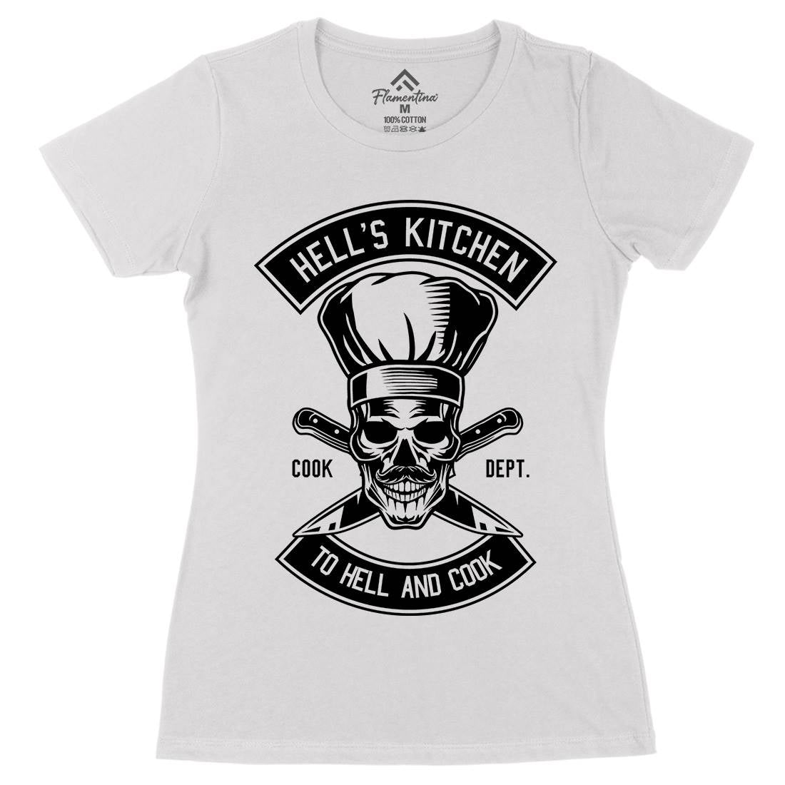 Kitchen Hell Womens Organic Crew Neck T-Shirt Food B555