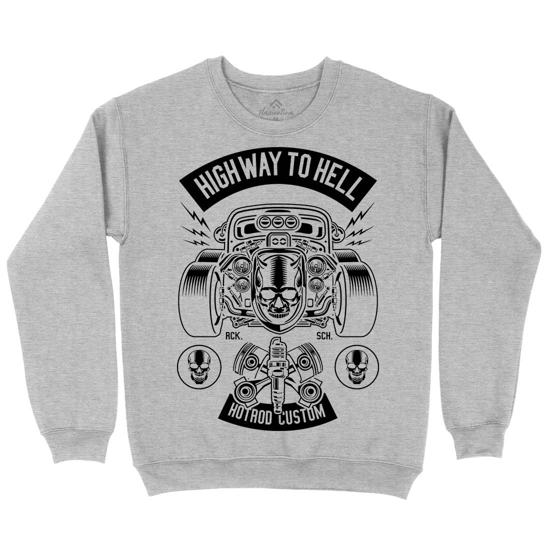 Highway To Hell Kids Crew Neck Sweatshirt Cars B556