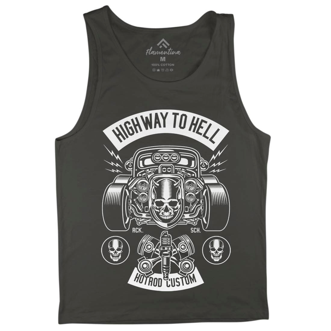 Highway To Hell Mens Tank Top Vest Cars B556