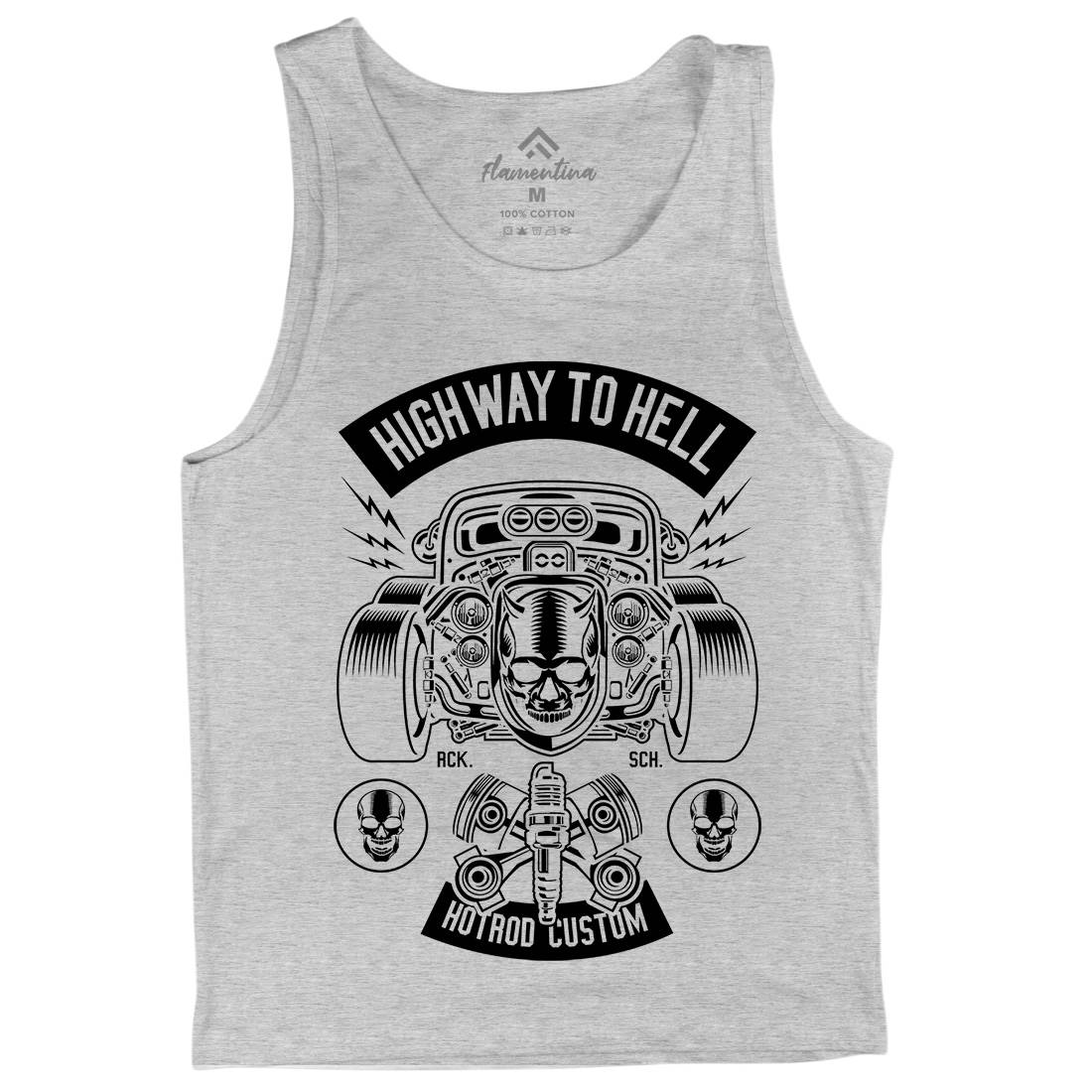 Highway To Hell Mens Tank Top Vest Cars B556