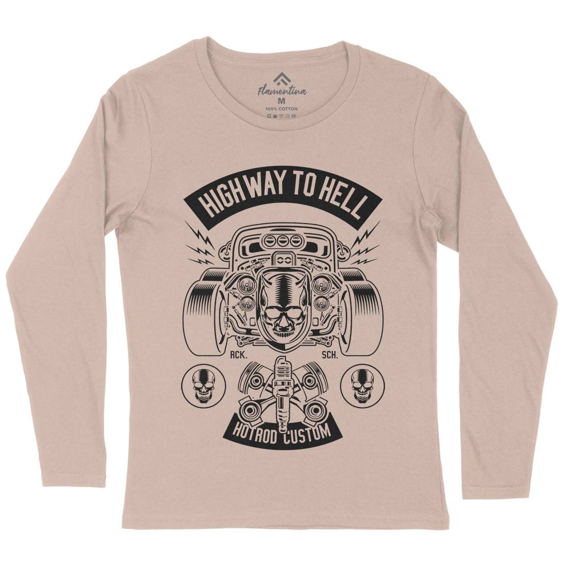Highway To Hell Womens Long Sleeve T-Shirt Cars B556