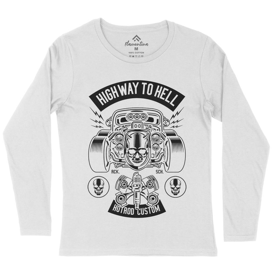 Highway To Hell Womens Long Sleeve T-Shirt Cars B556