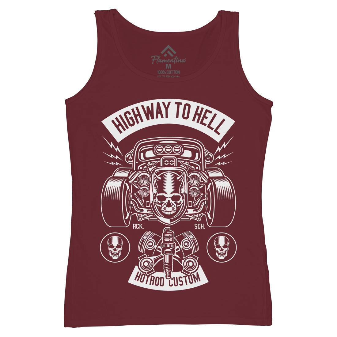 Highway To Hell Womens Organic Tank Top Vest Cars B556
