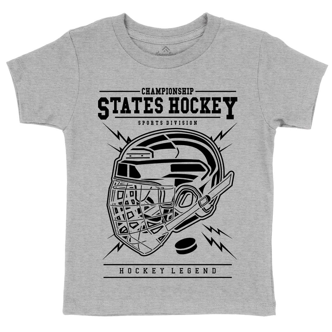 Hockey Kids Organic Crew Neck T-Shirt Sport B557