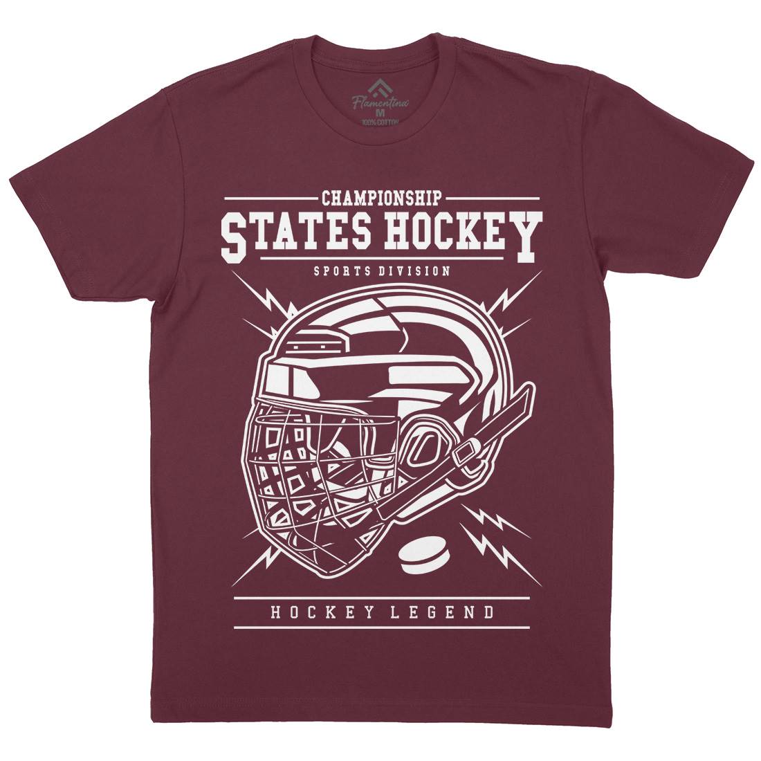 Hockey Mens Crew Neck T-Shirt Sport B557