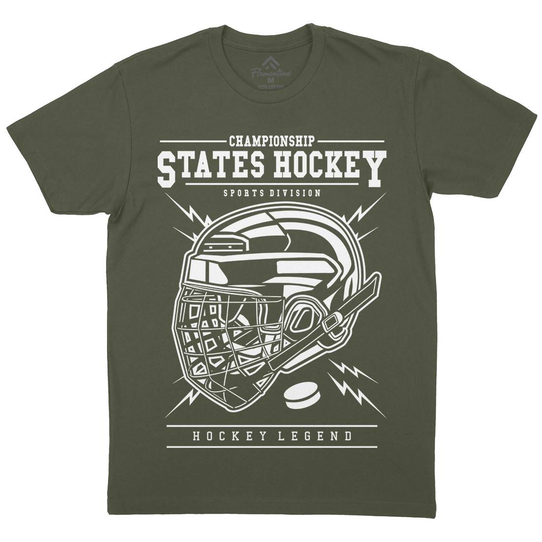 Hockey Mens Crew Neck T-Shirt Sport B557
