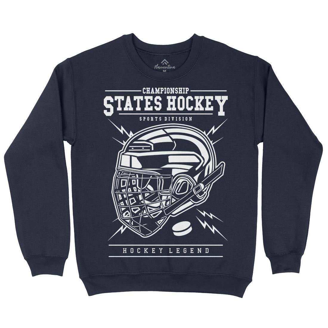 Hockey Mens Crew Neck Sweatshirt Sport B557