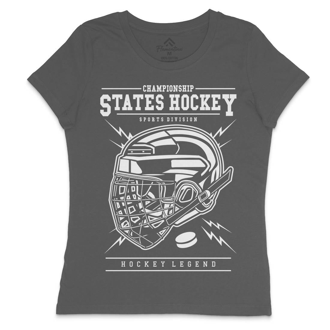 Hockey Womens Crew Neck T-Shirt Sport B557