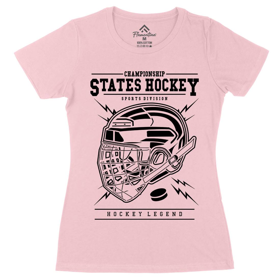 Hockey Womens Organic Crew Neck T-Shirt Sport B557