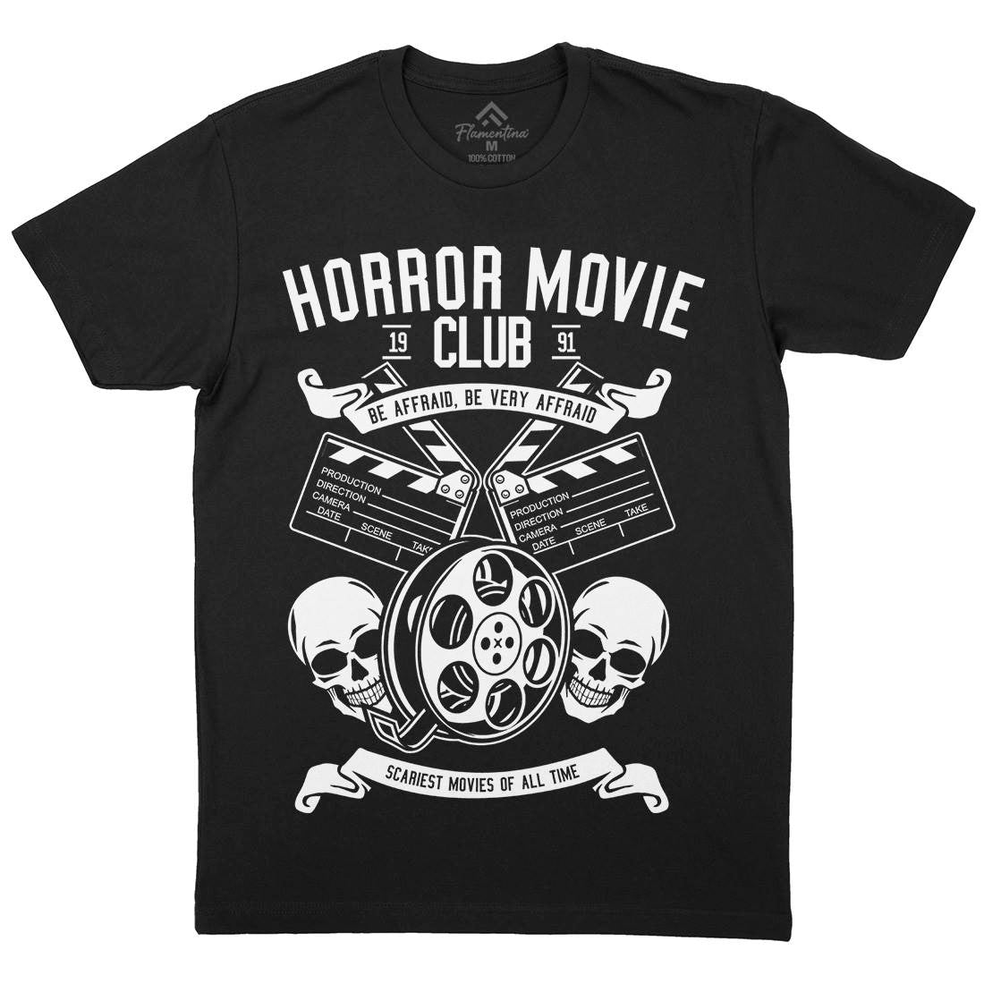 Horror Movie Club Mens Crew Neck T-Shirt Horror B558