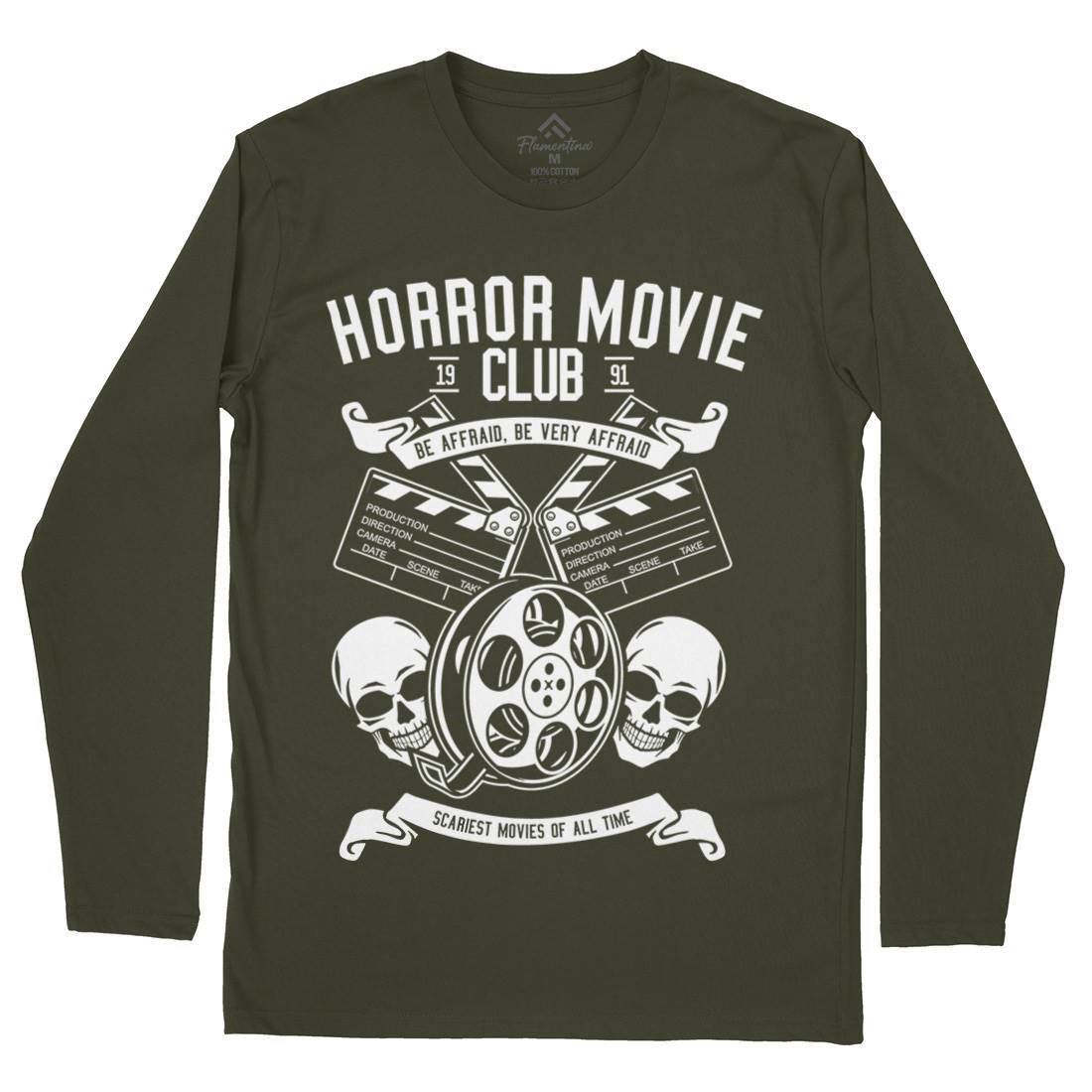 Horror Movie Club Mens Long Sleeve T-Shirt Horror B558