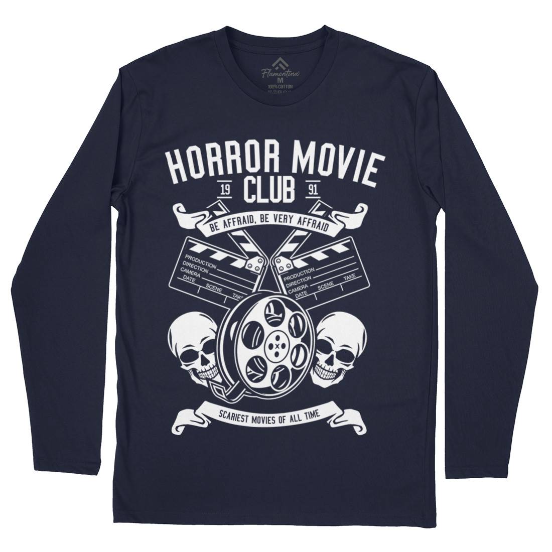 Horror Movie Club Mens Long Sleeve T-Shirt Horror B558