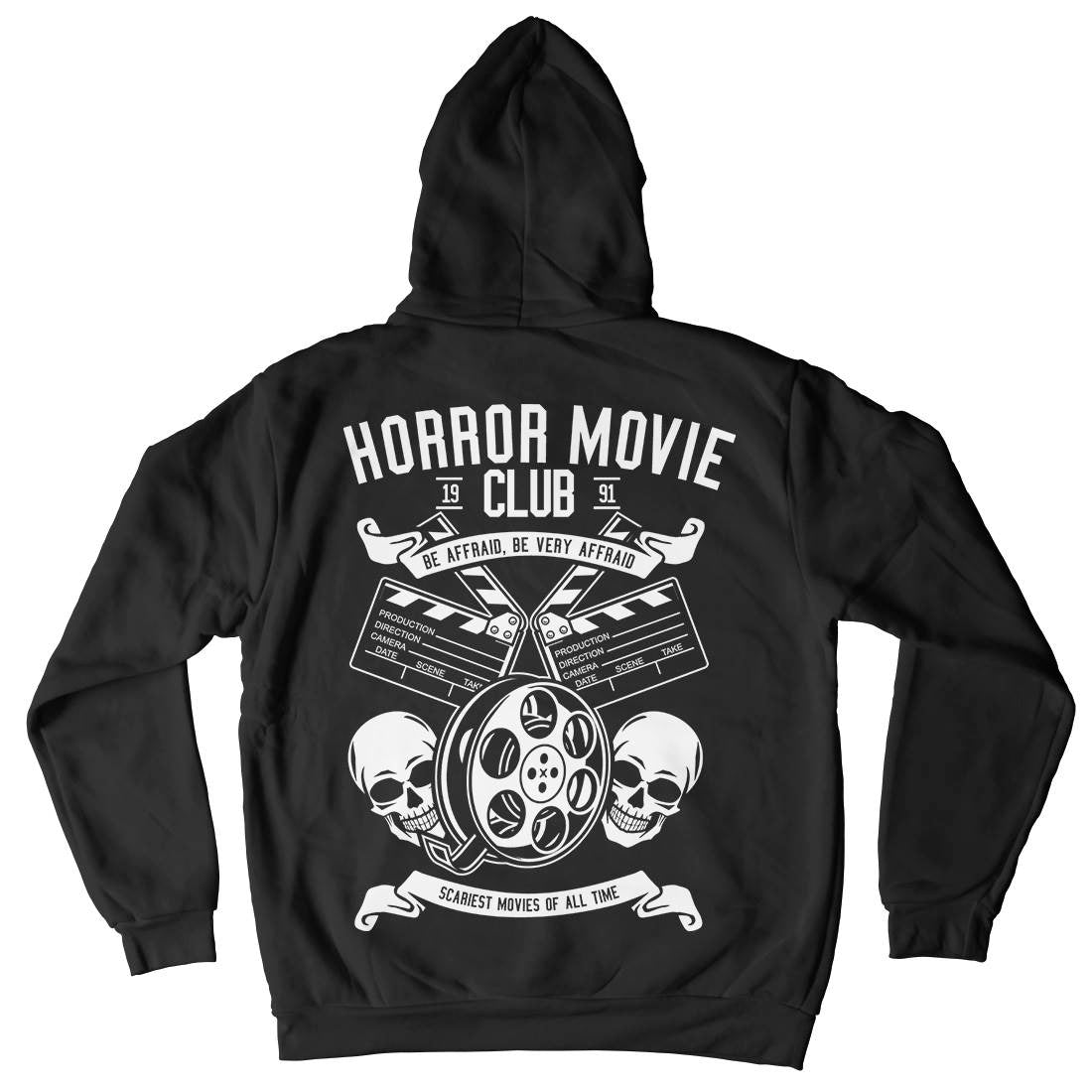 Horror Movie Club Mens Hoodie With Pocket Horror B558