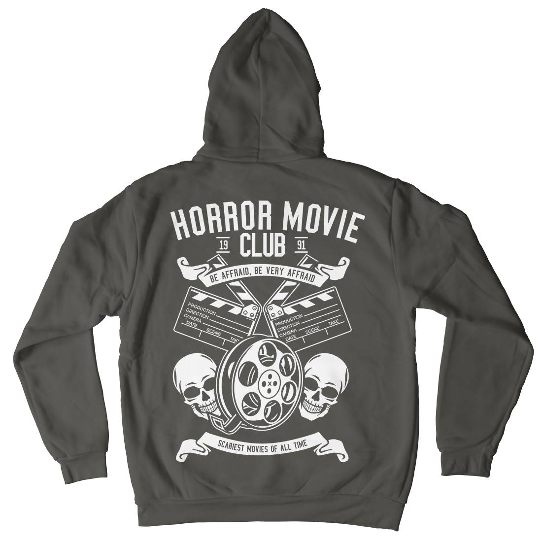 Horror Movie Club Mens Hoodie With Pocket Horror B558