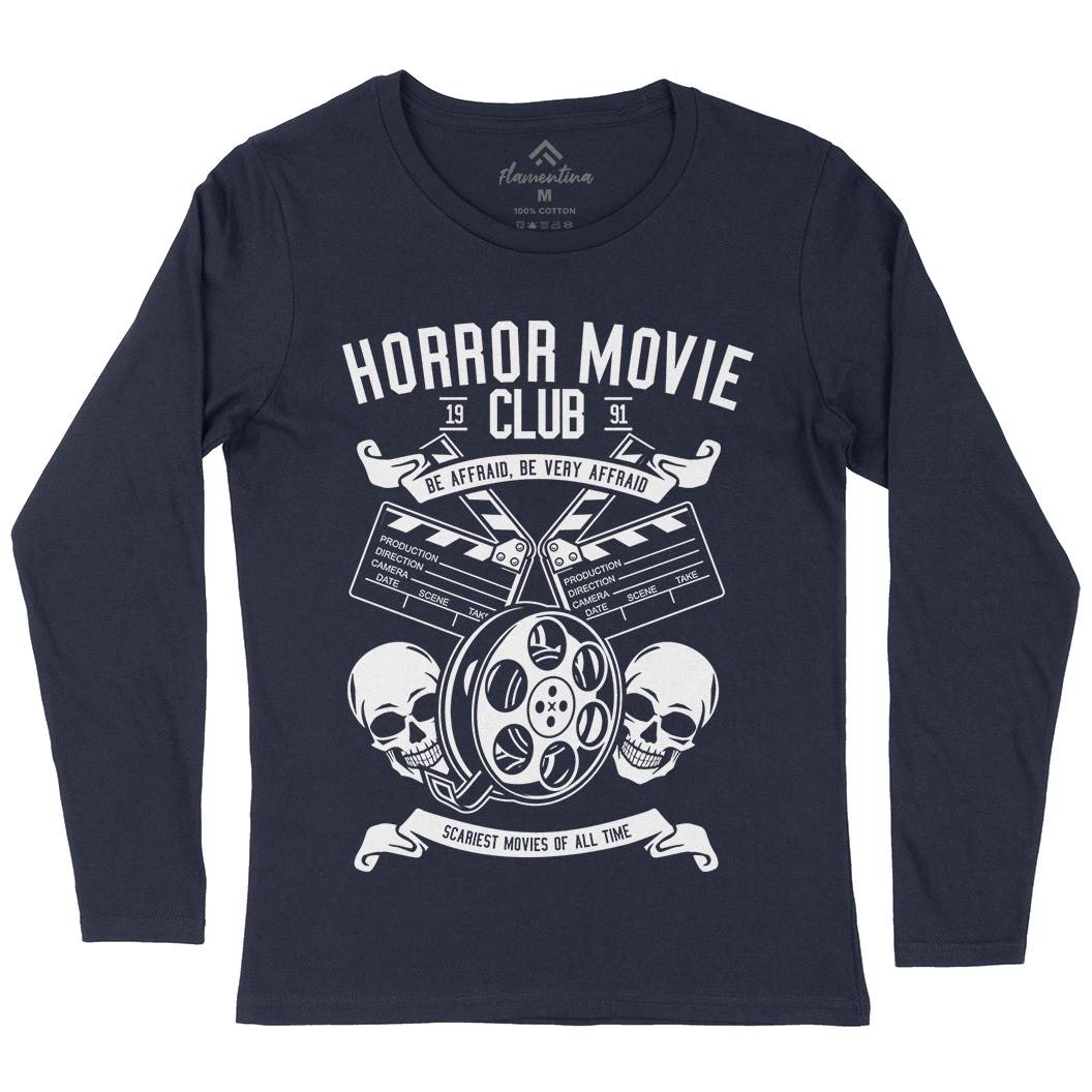 Horror Movie Club Womens Long Sleeve T-Shirt Horror B558