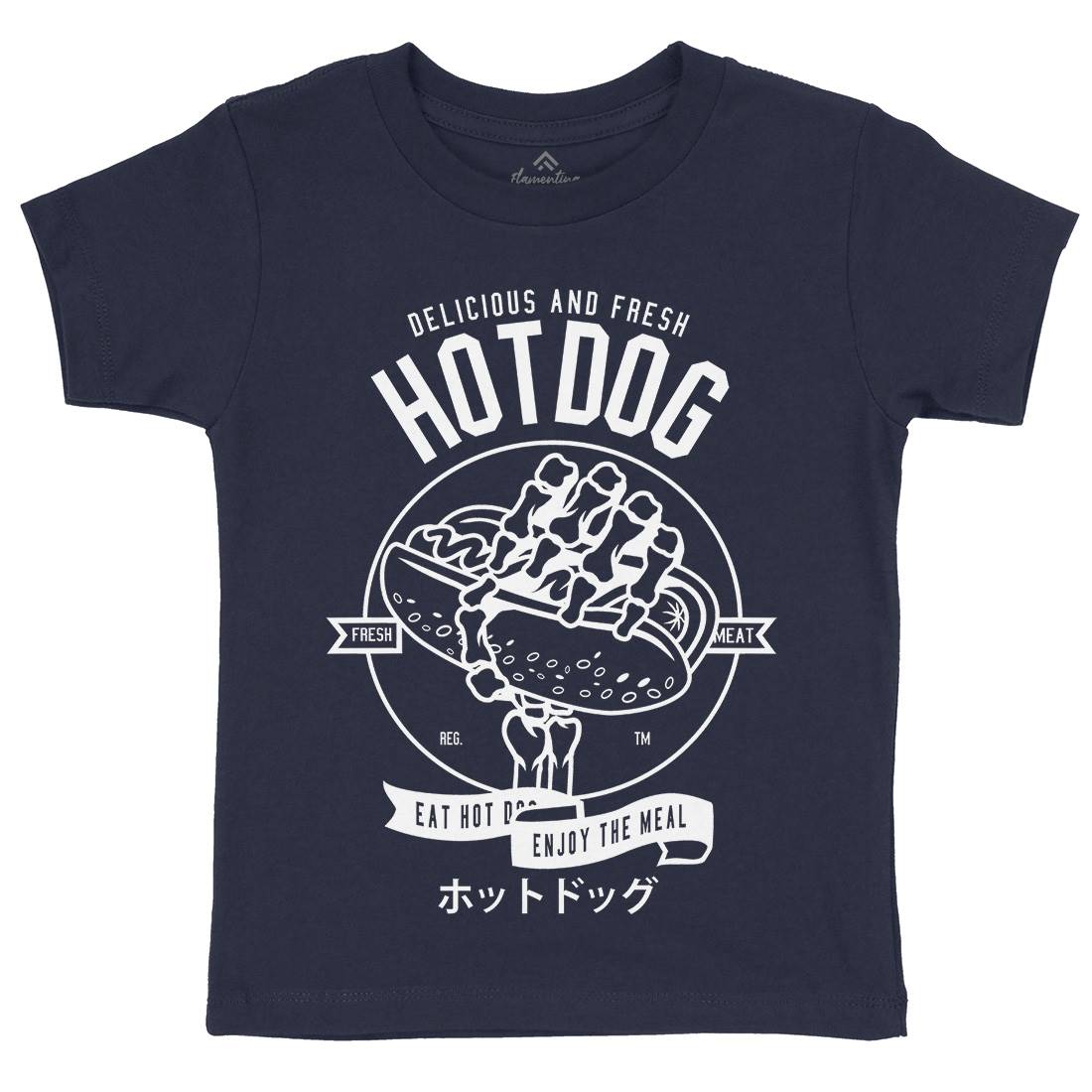 Hot Dog Kids Organic Crew Neck T-Shirt Food B559