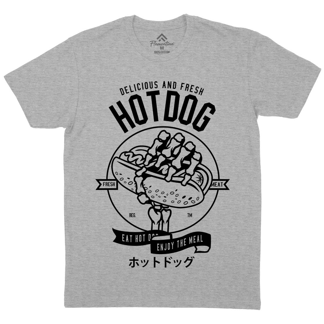 Hot Dog Mens Crew Neck T-Shirt Food B559