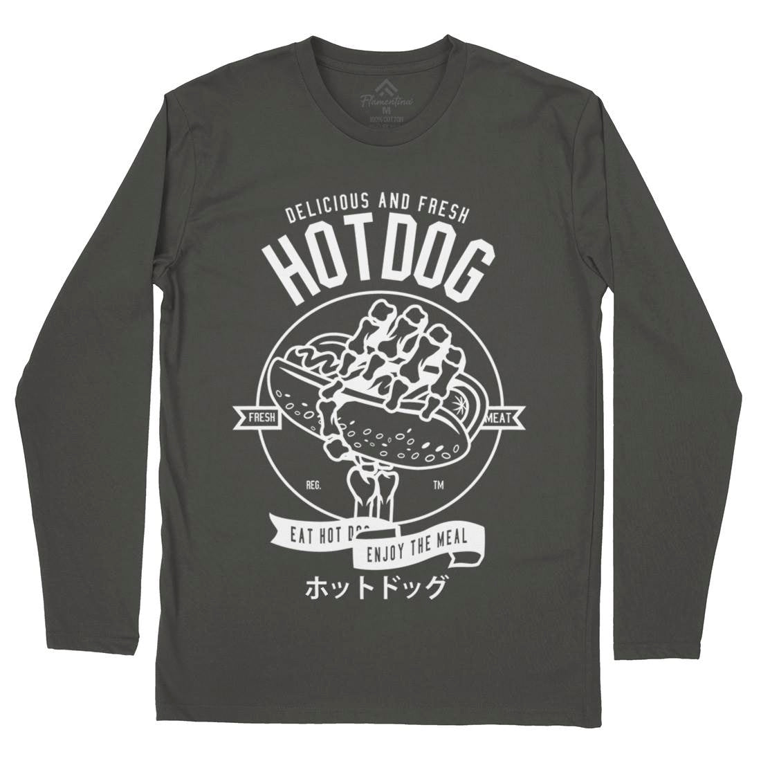 Hot Dog Mens Long Sleeve T-Shirt Food B559
