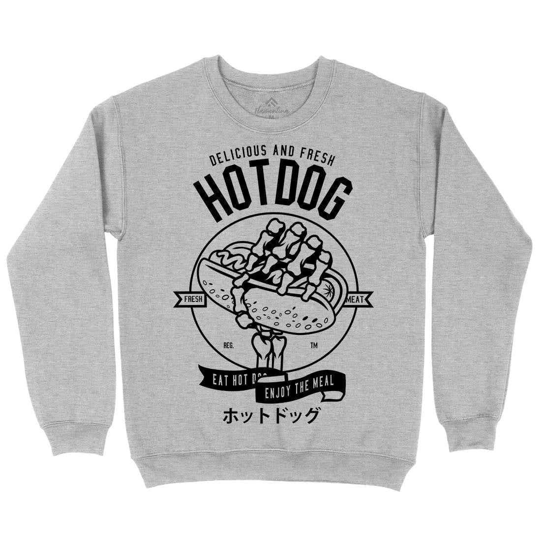 Hot Dog Mens Crew Neck Sweatshirt Food B559