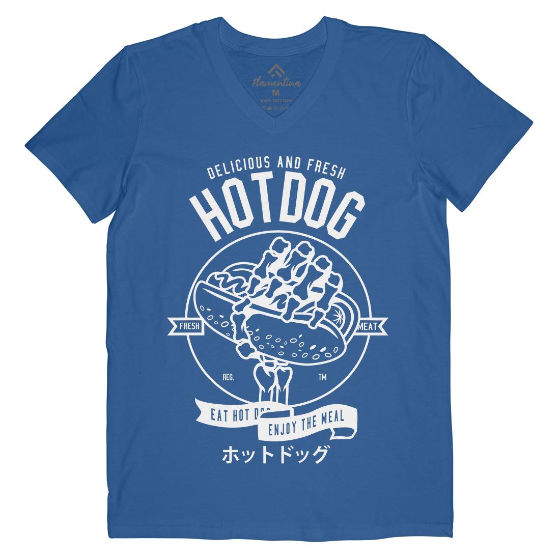 Hot Dog Mens V-Neck T-Shirt Food B559