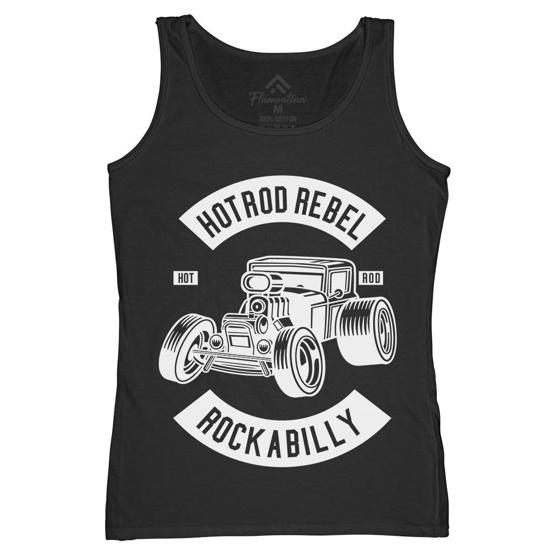 Hotrod Rebel Womens Organic Tank Top Vest Cars B560