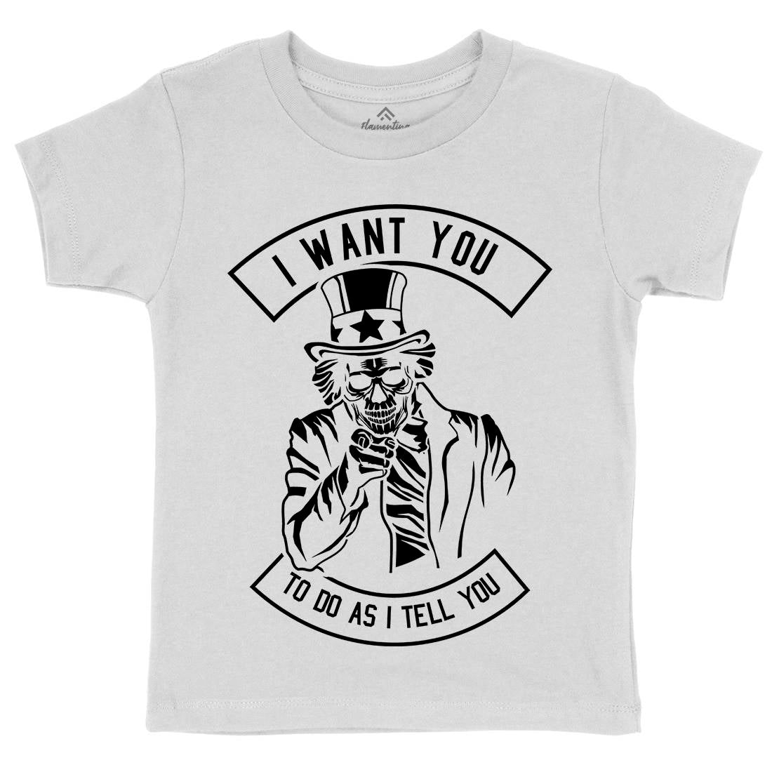 I Want You Kids Crew Neck T-Shirt Illuminati B561