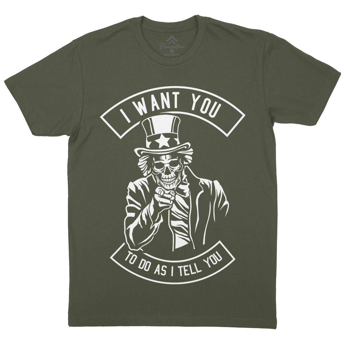 I Want You Mens Organic Crew Neck T-Shirt Illuminati B561