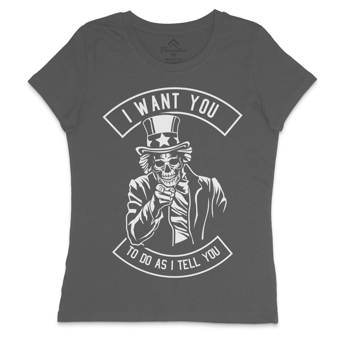 I Want You Womens Crew Neck T-Shirt Illuminati B561