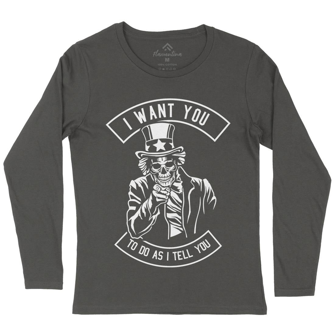 I Want You Womens Long Sleeve T-Shirt Illuminati B561