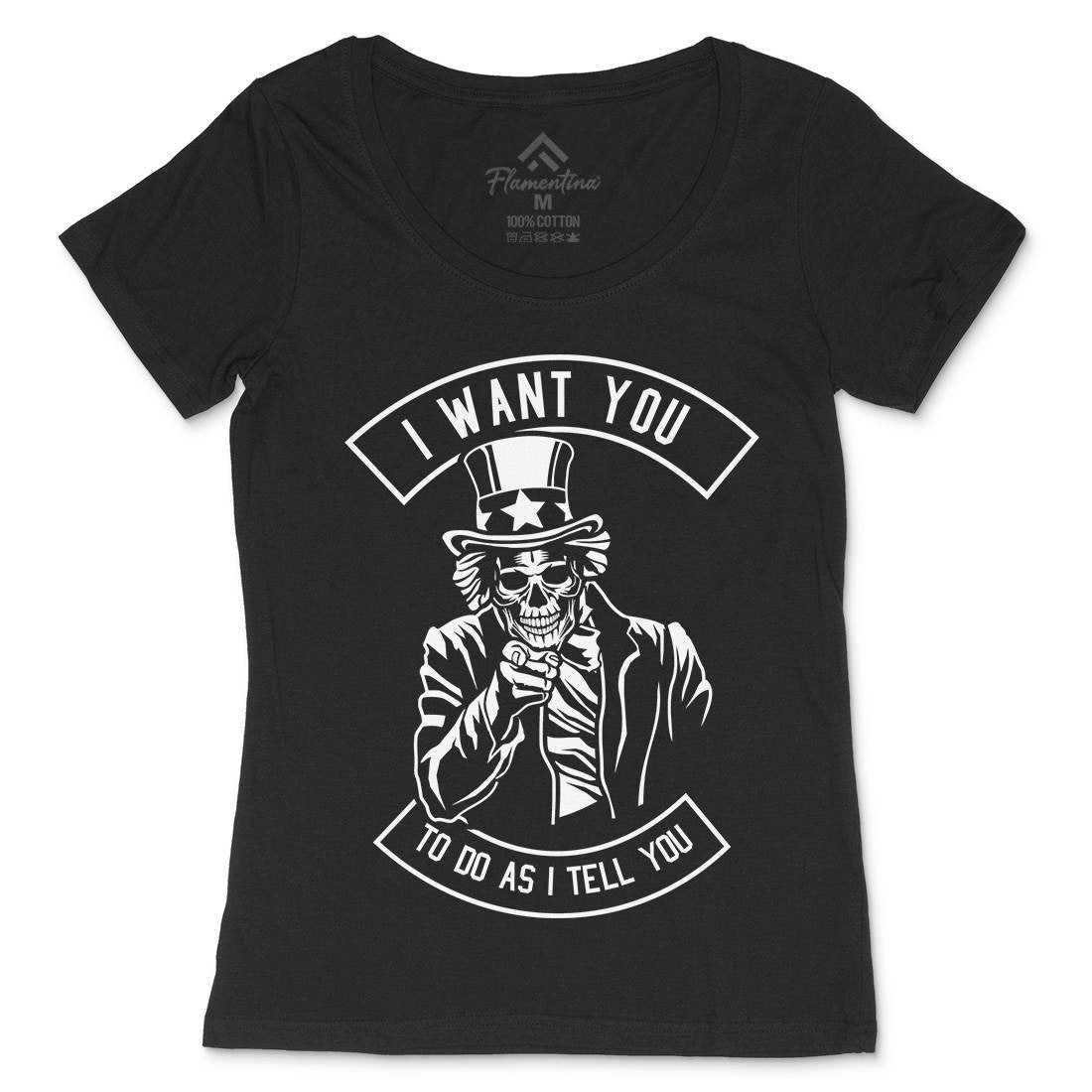 I Want You Womens Scoop Neck T-Shirt Illuminati B561