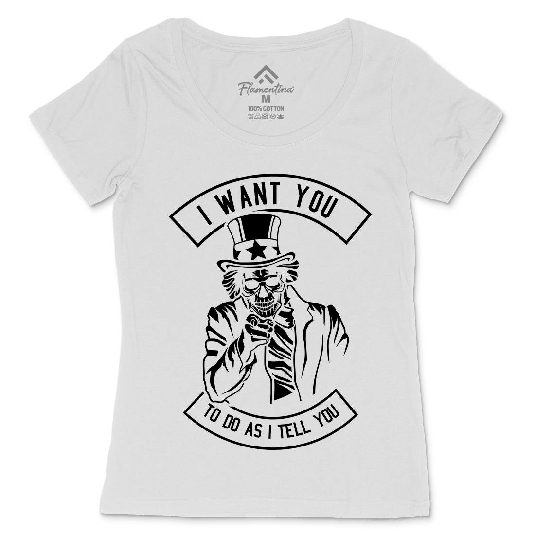 I Want You Womens Scoop Neck T-Shirt Illuminati B561