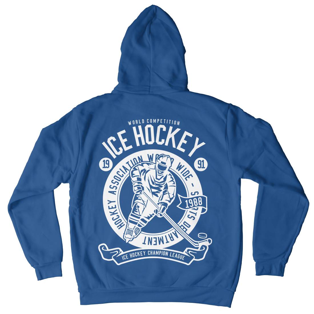 Ice Hockey Mens Hoodie With Pocket Sport B563