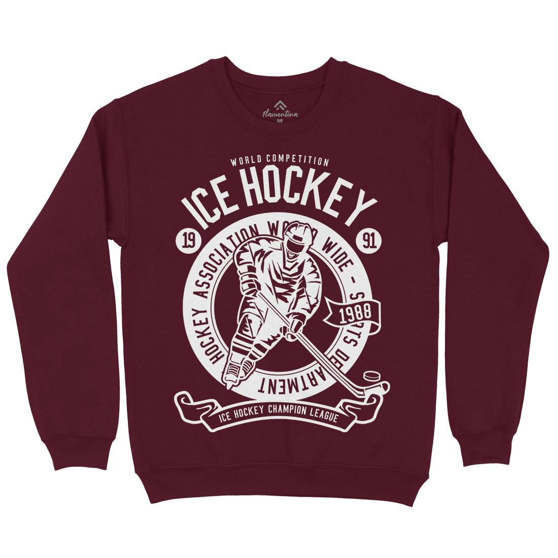Ice Hockey Mens Crew Neck Sweatshirt Sport B563