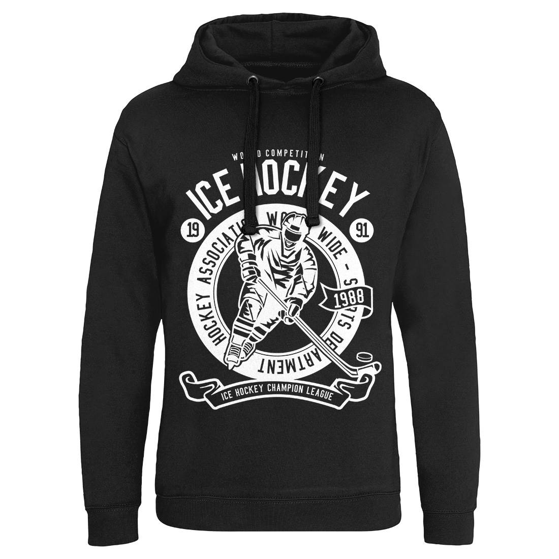 Ice Hockey Mens Hoodie Without Pocket Sport B563