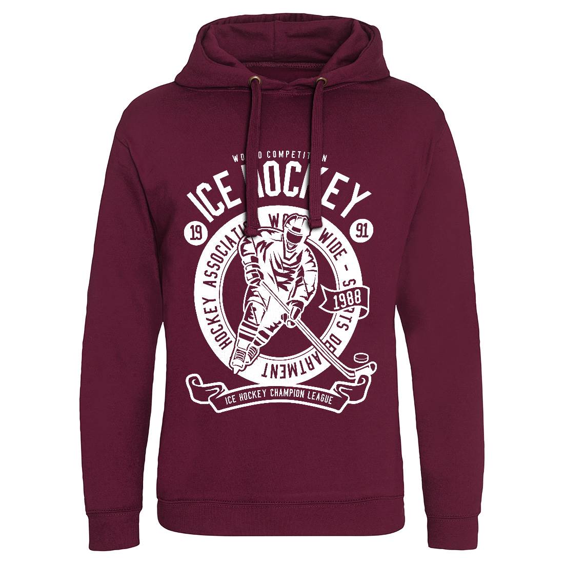 Ice Hockey Mens Hoodie Without Pocket Sport B563