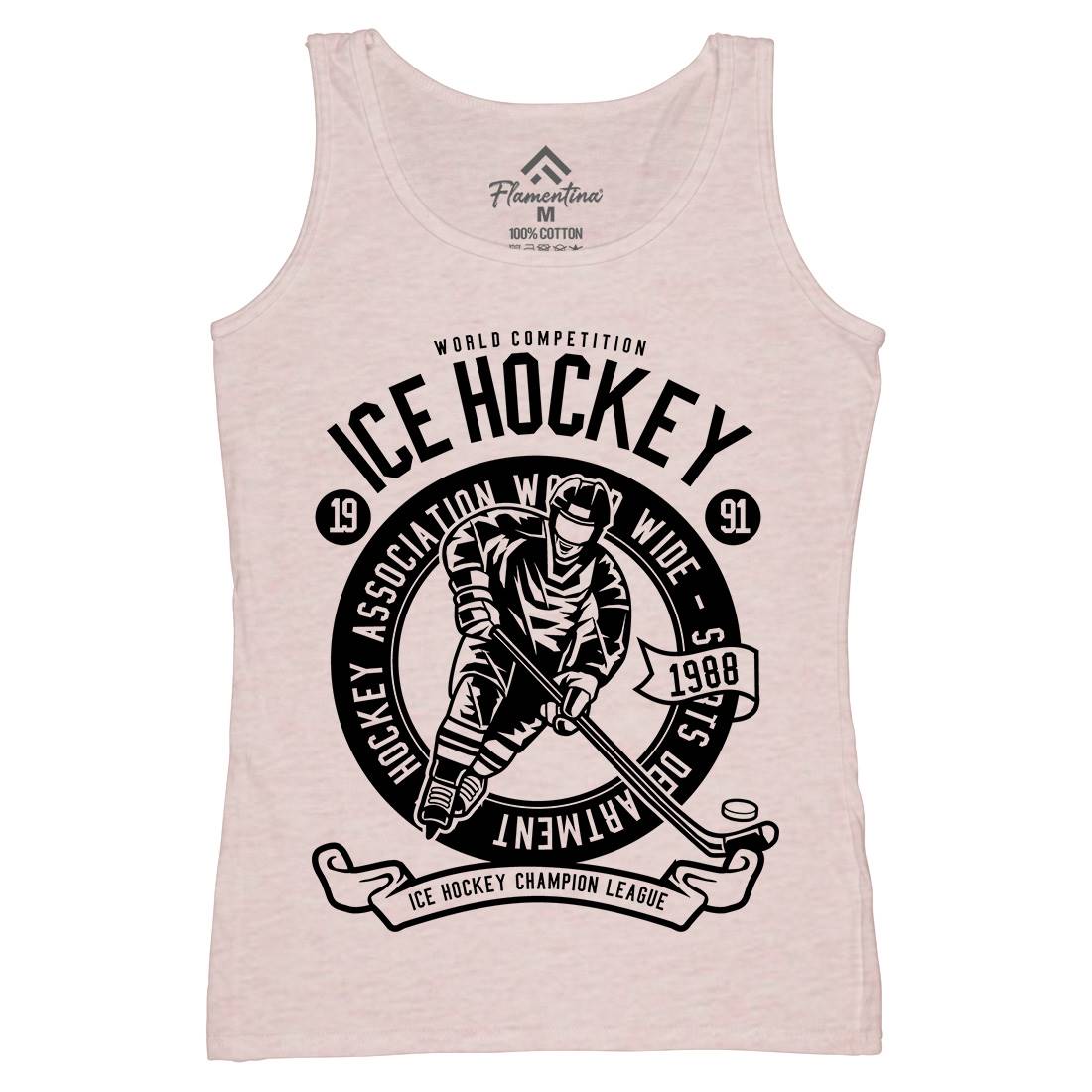 Ice Hockey Womens Organic Tank Top Vest Sport B563