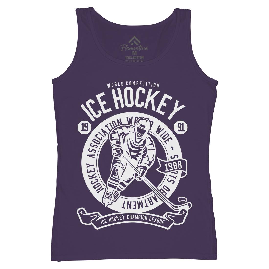 Ice Hockey Womens Organic Tank Top Vest Sport B563