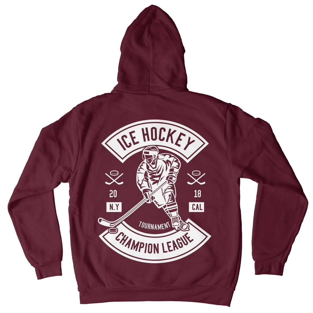 Ice Hockey Champion League Mens Hoodie With Pocket Sport B564
