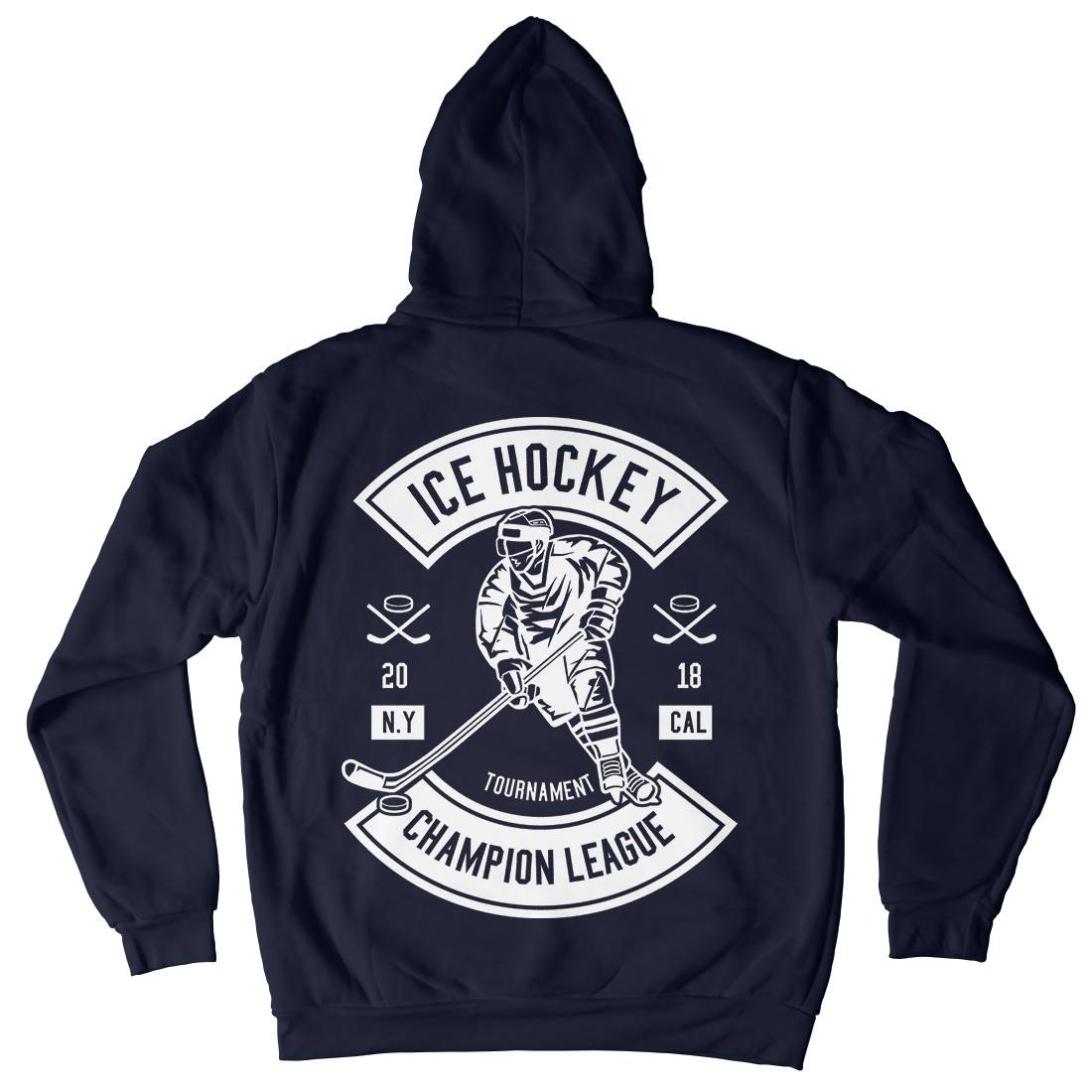 Ice Hockey Champion League Mens Hoodie With Pocket Sport B564