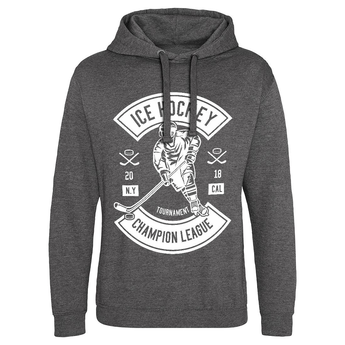 Ice Hockey Champion League Mens Hoodie Without Pocket Sport B564