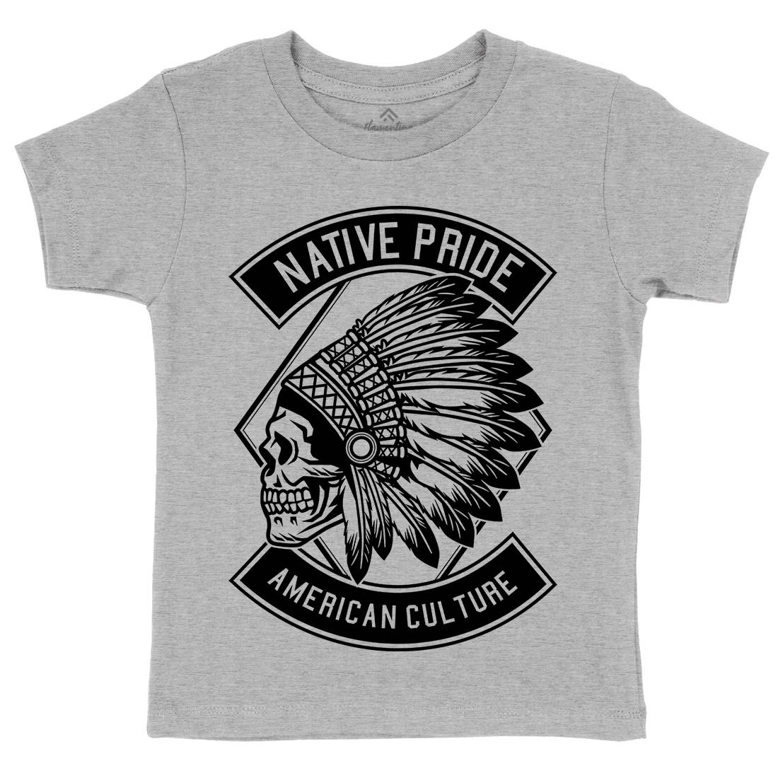 Indian Native Pride Kids Crew Neck T-Shirt American B566