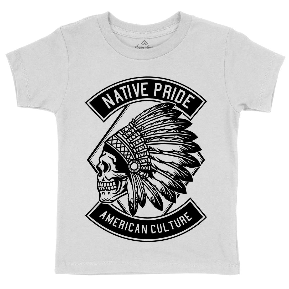 Indian Native Pride Kids Organic Crew Neck T-Shirt American B566