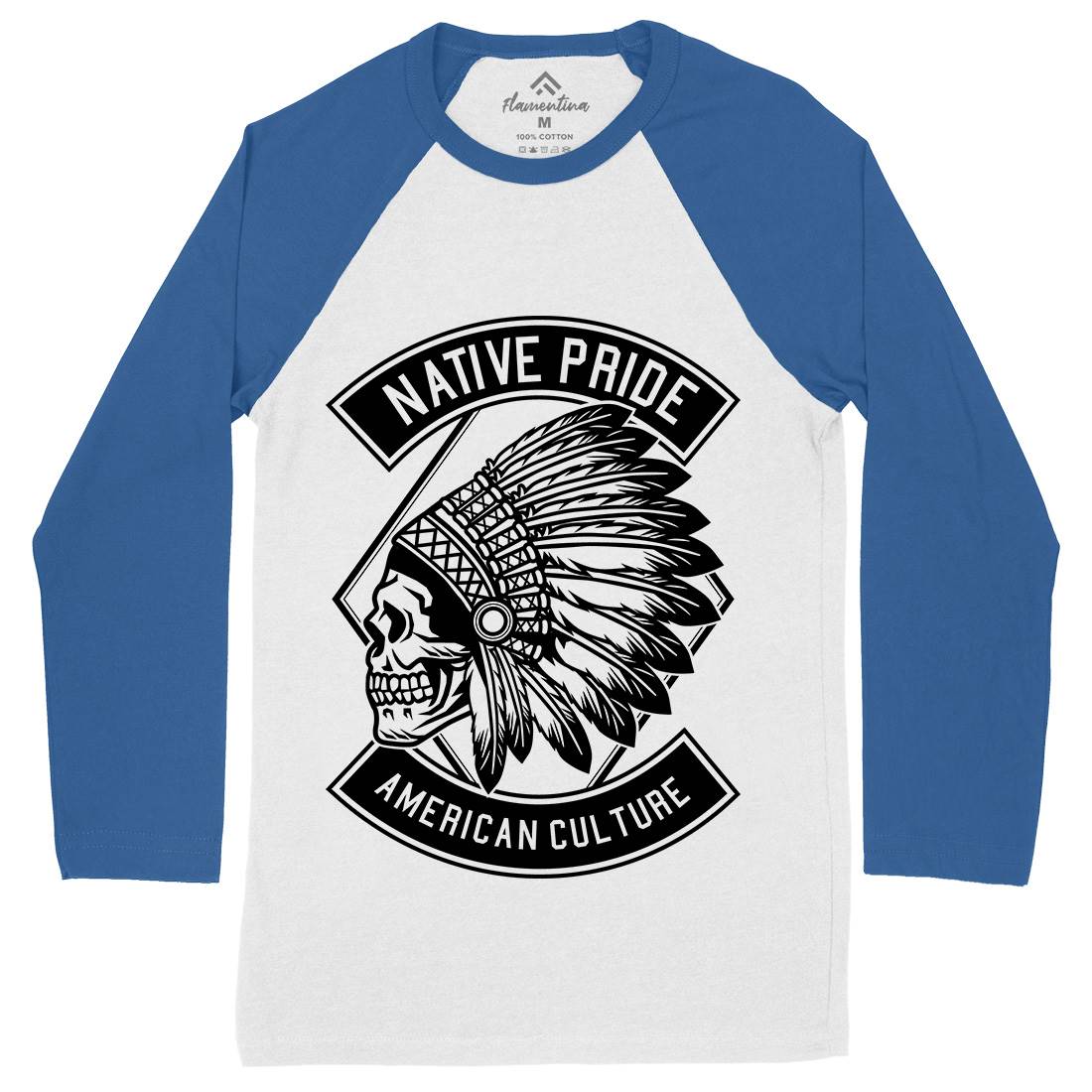 Indian Native Pride Mens Long Sleeve Baseball T-Shirt American B566
