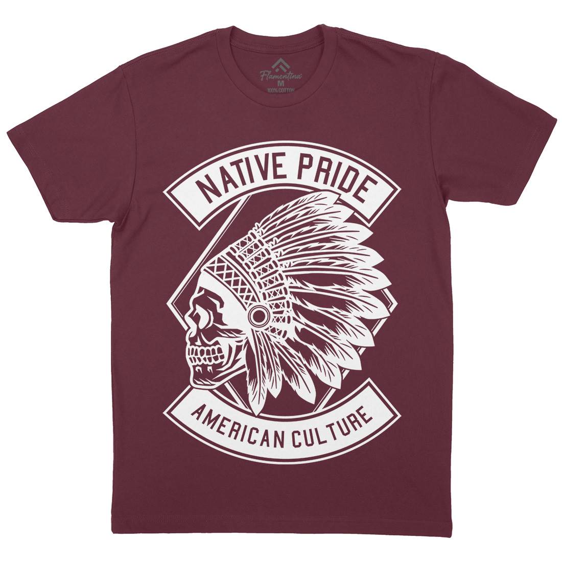 Indian Native Pride Mens Organic Crew Neck T-Shirt American B566