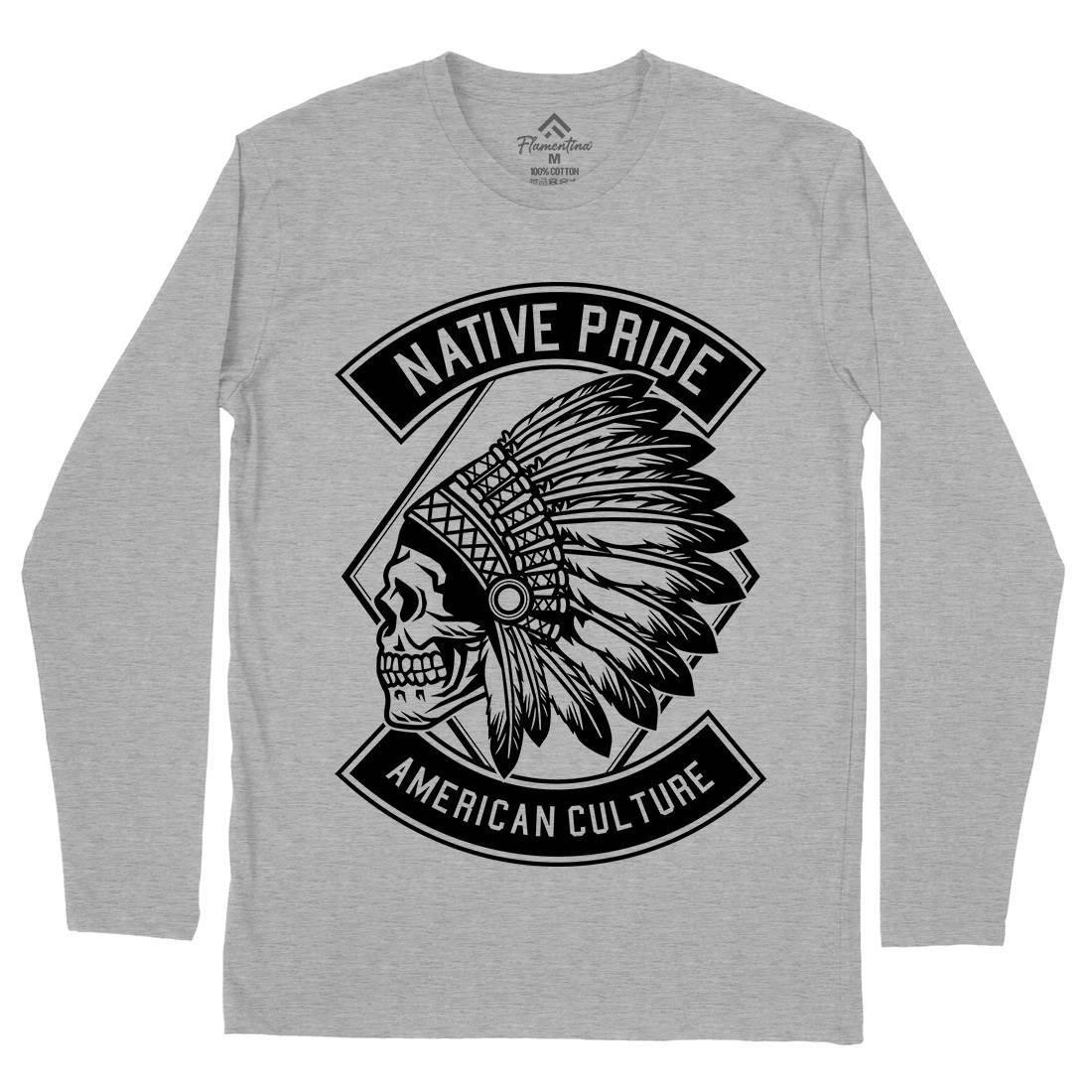 Indian Native Pride Mens Long Sleeve T-Shirt American B566